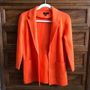 J. Crew sweater blazer bright orange